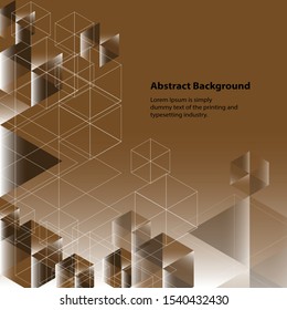 Abstract background Hexagon design blend,EPS10 design graphic concept with color brown. 