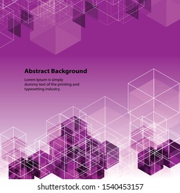 Abstract background Hexagon design blend,EPS10 design graphic concept with color purple. 