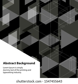 Abstract background Hexagon design blend,EPS10 design graphic concept with color black.