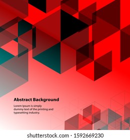 Abstract background Hexagon design blend,EPS10 design graphic concept with color red. 