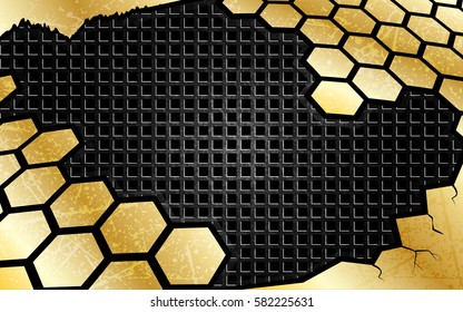 Abstract  background. Hexagon design template. Vector and illustration.