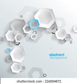 Abstract background with hexagon elements. 