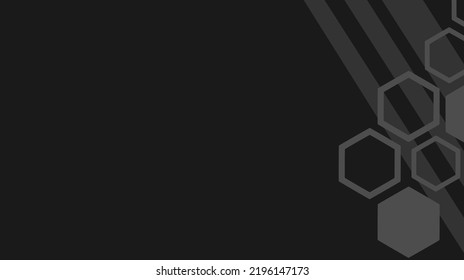Abstract background with hexagon grid cells on black background vector illustration.