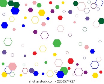 Abstract background with hexagon grid cells.  Vector illustration.