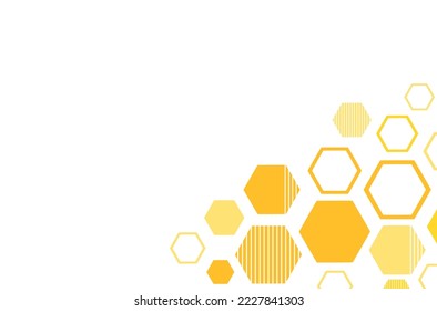 Abstract background with hexagon grid cells vector illustration.