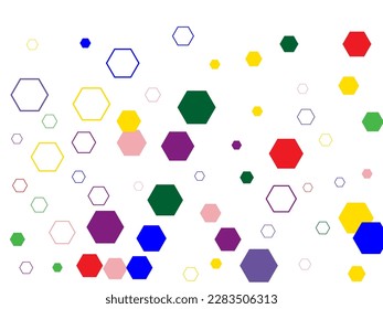 Abstract background with hexagon grid cells.  Vector illustration.