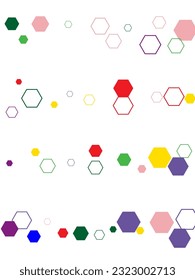 Abstract background with hexagon grid cells.   Blur background with colorful hexagons. 