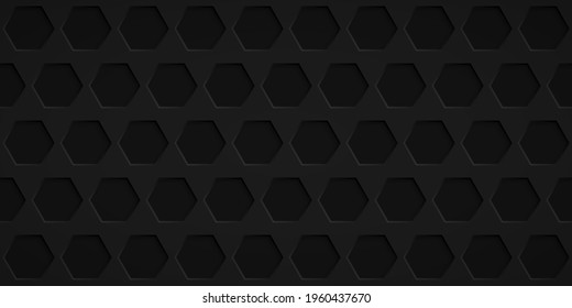 Abstract background with hexagon holes in black colors