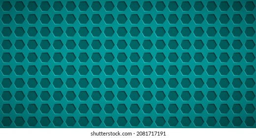 Abstract background with hexagon holes in light blue colors