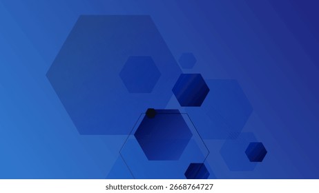 FONDO Abstractas CON LÍNEAS HEXAGONALES FORMAS GEOMÉTRICAS GRADIENTE COLOR AZUL DISEÑO PLANTILLA DE VECTOR BUENO PARA EL SITIO WEB MODERNO, FONDO DE PANTALLA, DISEÑO DE CUBIERTA