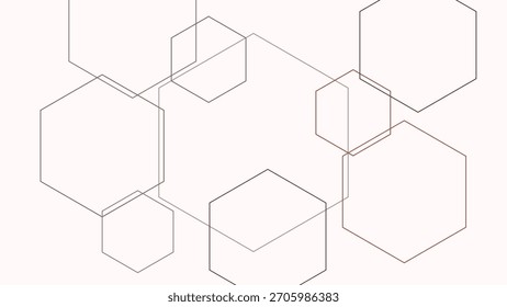 ABSTRAKTER HINTERGRUND MIT HEXAGONLINIEN GEOMETRISCHE FORMEN BRAUNE FARBE DESIGN VEKTORVORLAGE GUT FÜR MODERNE WEBSITE, TAPETE, DECKENDESIGN