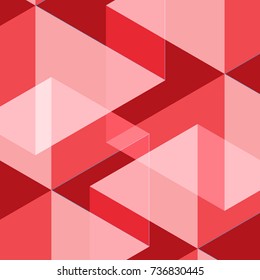 Abstract background - Hexagon pattern in red colors