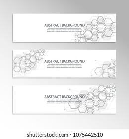 Abstract background hexagon, technology, connect.