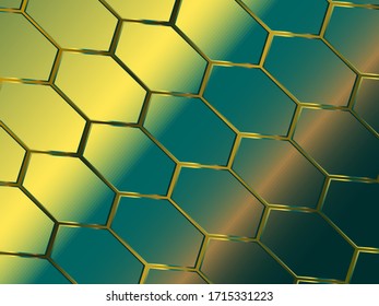 abstrakter Hintergrund mit Hexagon, Vektorgrafik