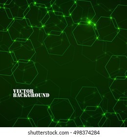 Abstract background of hexagonal cells, geometric design vector illustration eps 10