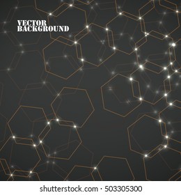 Abstract background of hexagonal cells, geometric design vector illustration eps 10