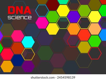 Abstract background of hexagonal cells. Molecular structure. Technology polygonal concept. Vector illustration