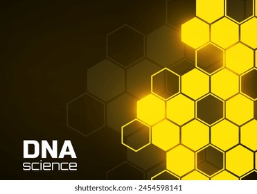 Abstract background of hexagonal cells. Molecular structure. Technology polygonal concept. Vector illustration