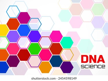 Abstract background of hexagonal cells. Molecular structure. Technology polygonal concept. Vector illustration