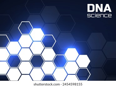Abstract background of hexagonal cells. Molecular structure. Technology polygonal concept. Vector illustration