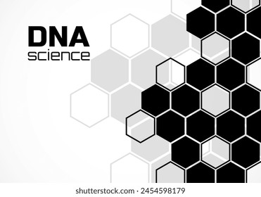 Abstract background of hexagonal cells. Molecular structure. Technology polygonal concept. Vector illustration