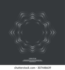 Abstract background with a hexagonal geometry. Badge, monogram, banner