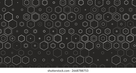 Fondo Abstractas de panales hexagonales.  Patrón de Antiguas en un tono plateado sobre un fondo oscuro. Un patrón elegante para su diseño.  Se puede utilizar en el Diseño web, embalaje, impresión, textiles
