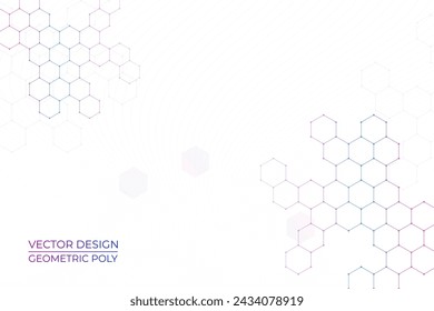 abstract background Hexagonal molecular structure for medical, science and digital technology design
