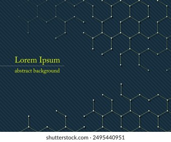 Abstract background with hexagonal motifs like networks and cells