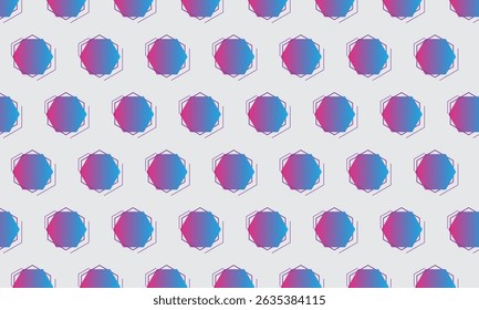 Padrão hexagonal de plano de fundo abstrato com cores de gradiente