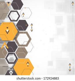 Abstract background with hexagonal shapes