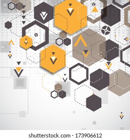 Abstract background with hexagonal shapes
