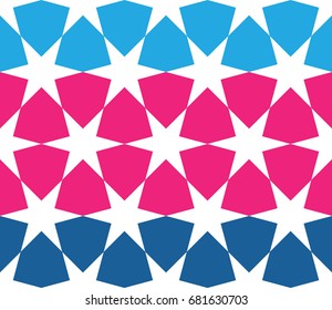 Abstract background with hexagonal stars, pattern
