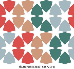 Abstract background with hexagonal stars, pattern