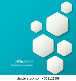 Abstract background with hexagons. 