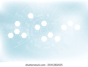 Abstract background hexagons design. science futuristic energy technology. Hi-tech digital concept. Vector  illustration