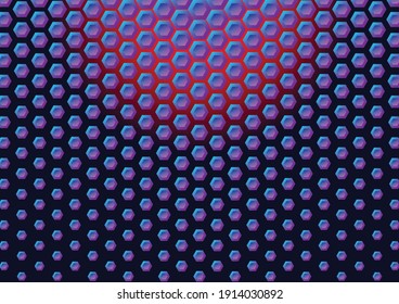 abstract background with hexagons of different sizes