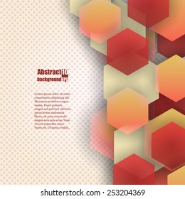 Abstract background with hexagons. Eps10 Vector illustration