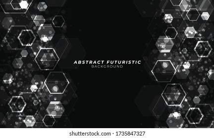Abstract background with hexagons. futuristic background, Abstract art wallpaper. Vector illustration.