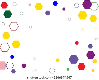 Abstract background with hexagons Geometric Colorful Hexagonal Shapes Background.