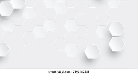 Abstract background with hexagons. Abstract hexagon polygonal pattern background. seamless bright white abstract honeycomb background.
