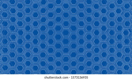 Abstract background of hexagons outline. Vector rendering of 3d. Wire-frame style. The layers of visible and invisible lines are separated