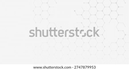 Abstract background of hexagons pattern and chemical engineering, genetic research, molecular structure. Vector illustration for innovation technology concept