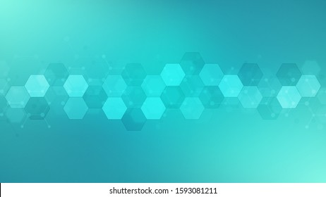 Abstract background with hexagons pattern. Concepts and ideas for medical, science and technology design. Vector illustration