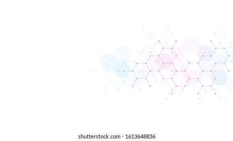 Abstract background with hexagons pattern. Concepts and ideas for medical, science and technology design. Vector illustration