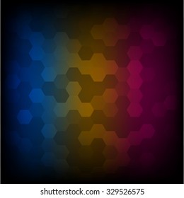 Abstract background with hexagons pattern. Vector
