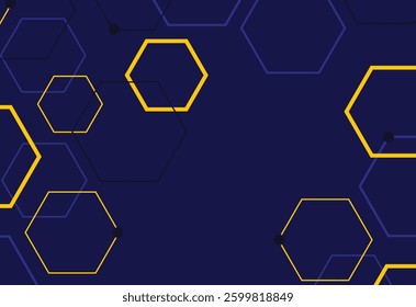 Abstract background with hexagons and space for text. Vector illustration.