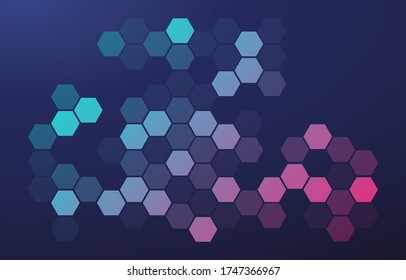 Abstract background from hexagons. Technology. Vector illustration. EPS 10