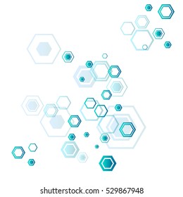Abstract background of hexagons, vector graphics