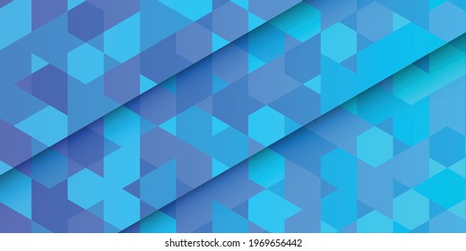 Abstract background with hexagons. Vector illustration for brochure, business card, magazine, poster, business presentation, portfolio, flier, banner and much more